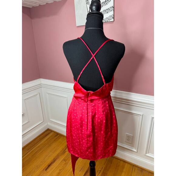 Lovers and Friends Kamala Mini Dress in Love Heart Abstract Medium Satin Lined - Picture 4 of 5